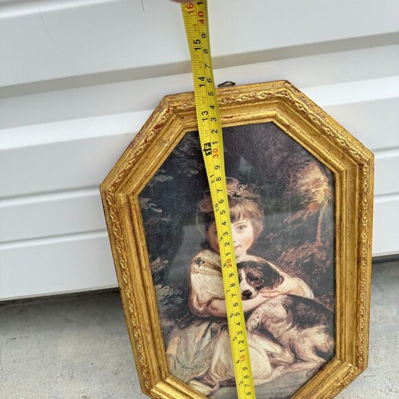 Vintage Framed Print "Miss Jane Bowles" Artist Joshua Reynolds Italy 13.5" -LN - Picture 3 of 4